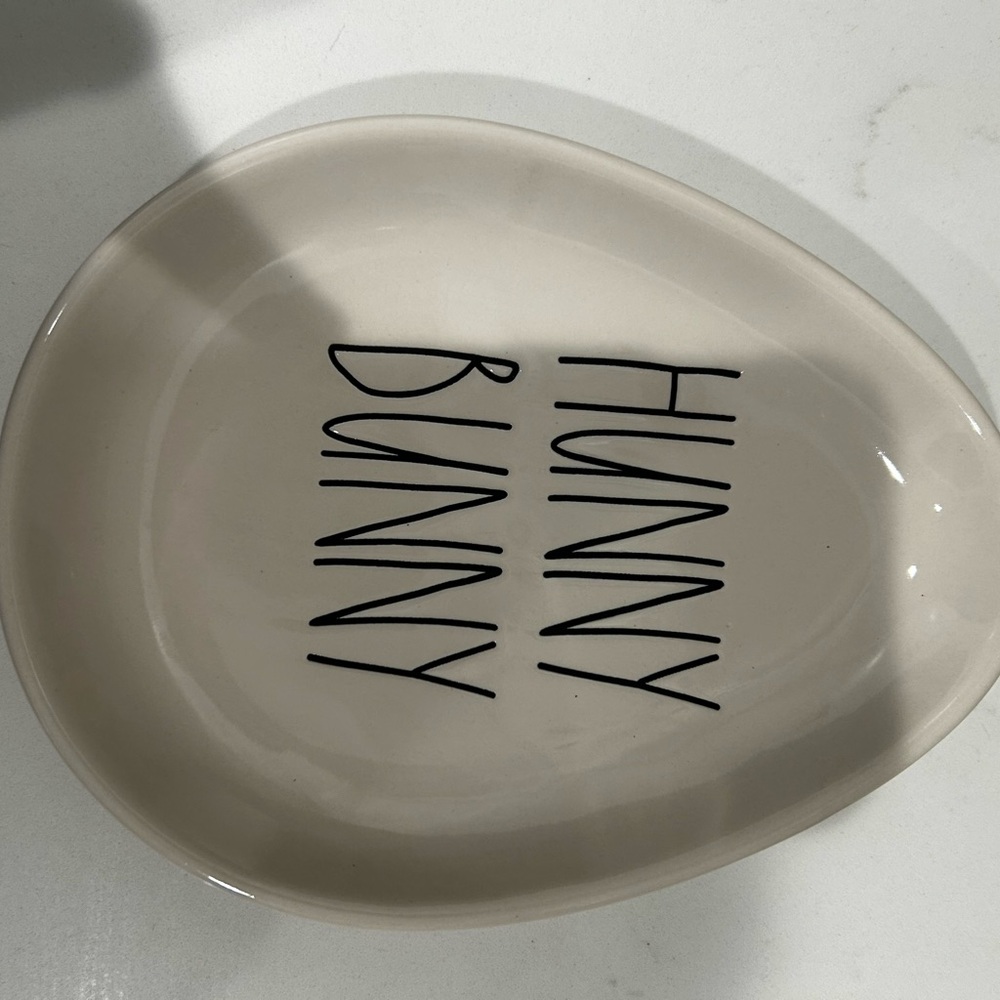 Rae Dunn Cream Stoneware 'HUNNY BUNNY' Serving Bowl